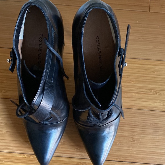 Costume Nationale platform kid leather booties EUC - Picture 5 of 7